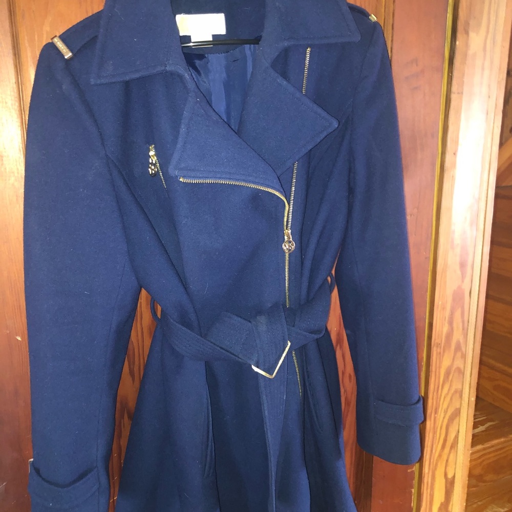 Michael Kors wool epaulettes trench coat
